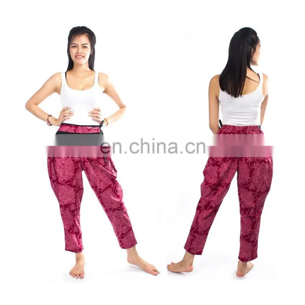 Lofbaz Women's Modernic Printed Hmong Cotton Boho Pants photo-5