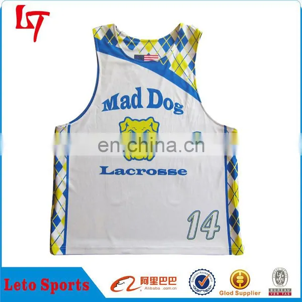 Unisex Mesh Wicking Lacrosse Jersey&Pinnie/Sublimation Lacrosse Reversible Jerseys/Reversible Lacrosse Mesh Pinnies photo-4