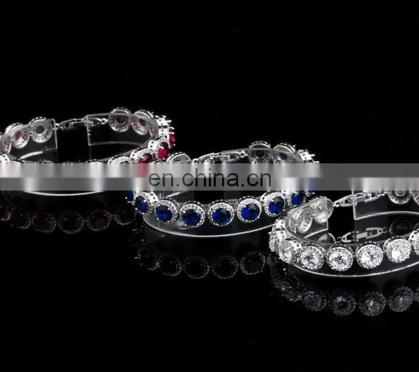 Luxury Cubic Zirconia Bracelet Crystal Wedding Bracelet Bridal Bracelet photo-4
