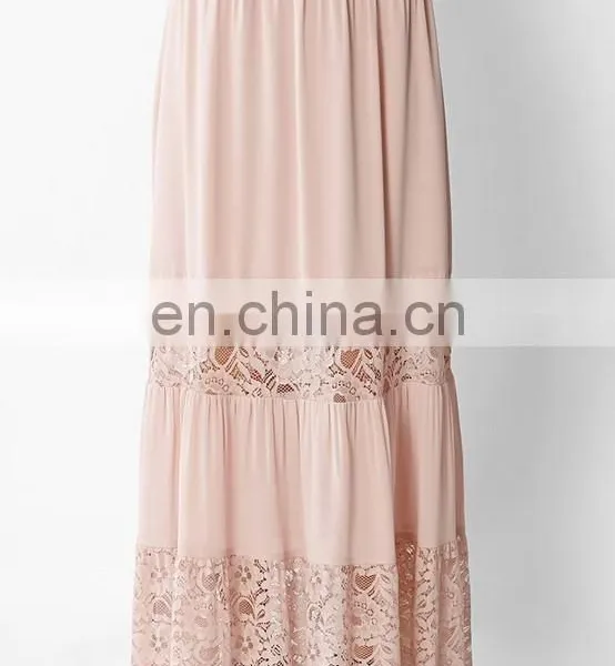 Wholesale Long Skirt Chiffon Lace Skirt Latest Skirt Design Pictures of Long Skirt New Fashion Lady Maxi Skirt