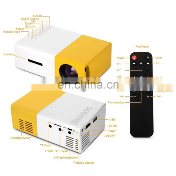 YG300 Built-in Battery Portable Mini Pocket Projector HD 1080P Mini Projector YG300 With TV Tuner Outdoor Home Cinema Theater photo-3