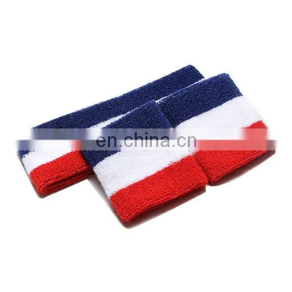 2017 Custom Sports Cotton Terry Towelling Headband and Wristband Set With Zipper photo-6