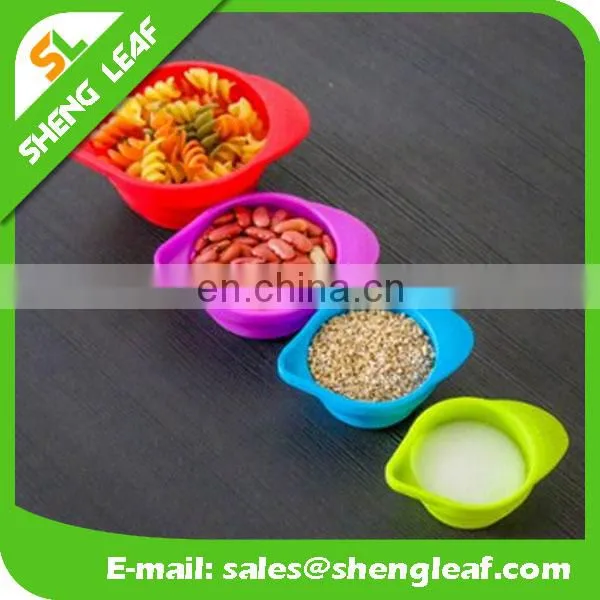 Colorful Collapsible Silicone Measuring Food Bowls photo-2