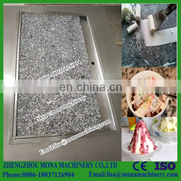 Stir Fry Ice Cream Machine Cold Stone Marble Slab Top Fry Ice Cream Machine on Sale photo-6