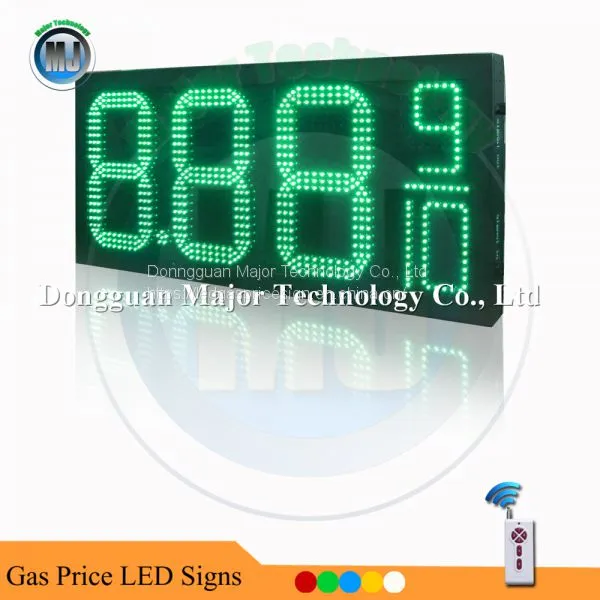 Hot Sale RF Wireless Control Outdoor 12inch Red 8.88 9/10 LED Digital Number For Gas Station Price Display Product Description photo-4