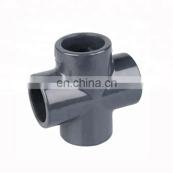 ASTM SCH80 Gray Color UPVC Cross 6" for Water Supply photo-3