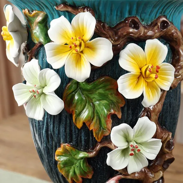 Hand Made European Color Paint Creative Retro Table Ceramic Vase For Living Room Decor photo-3