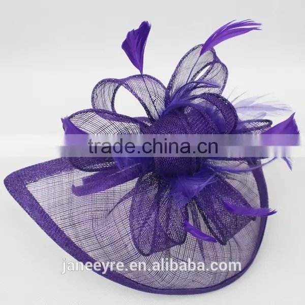 Wholesale Fashion Flower Fascinator Hat Base With Feather photo-4