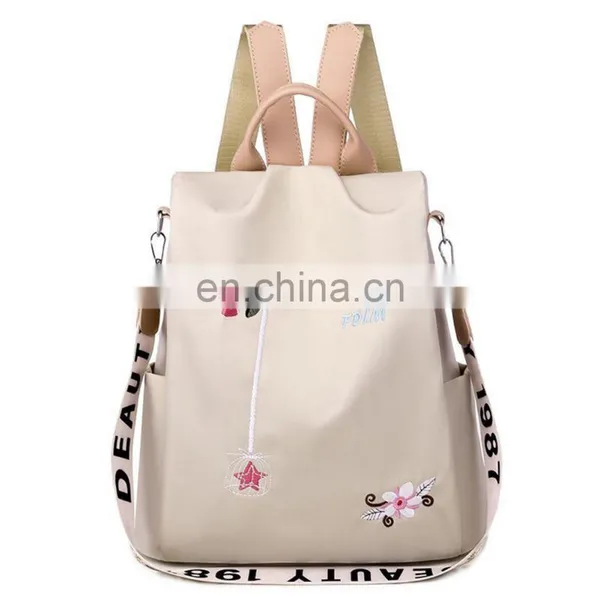 New Design Waterproof Women, Ladies Oxford Backpack With Flower/ photo-2