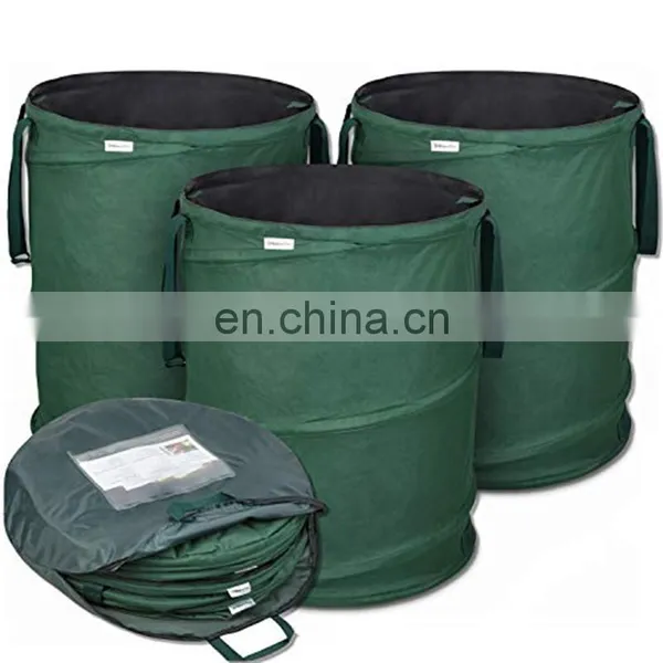 Heavy Duty Pop Up/pe 600d Polyester Gardening Bag With Spring