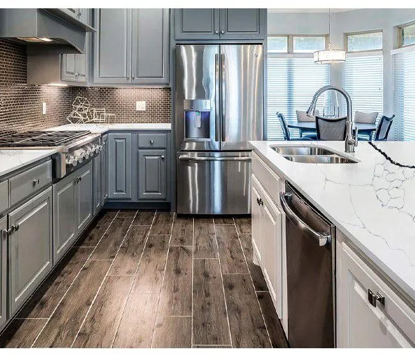 Code：Black Peatl，Calacatta Artificial Stone Quartz Slab Kitchen Countertops photo-3