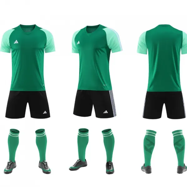 Children's Short-sleeve Sports Jersey Set, Summer Breathable Quick-dry Embroidered Team Logo, Unisex Children's Soccer Uniform Set, Customizable photo-5
