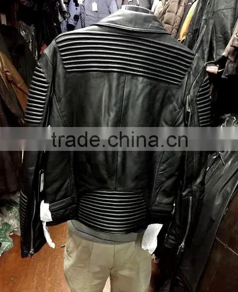 Lamb Skin Leather Moto Jacket photo-4