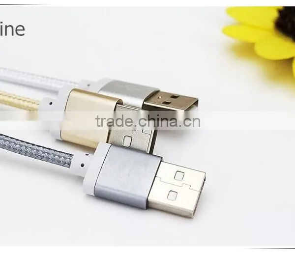 Dual Head Micro Usb & Ios Usb Braid Weave Data Cable for AUSU T45/Zenfone Zoom/2 Laser photo-5