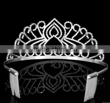 2015 New Style Luxury Diamond Big Crown and Tiara Wholesale Bridal Hair Accessories photo-3