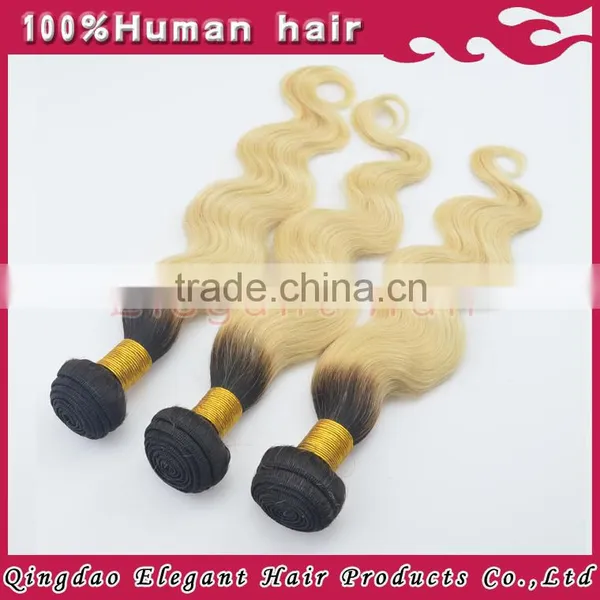 2015 Hot Sell Christmas Cheap Indian Virgin Human Ombre Hair With High Quality photo-5