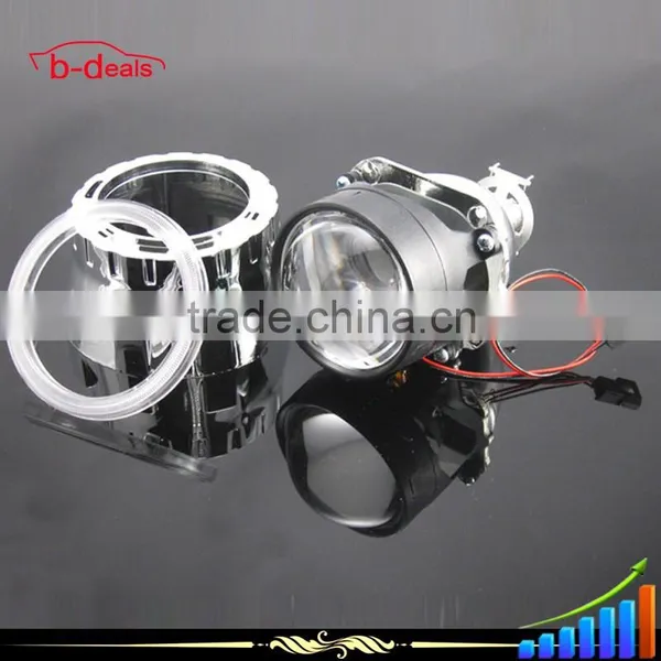 2.5 Inch H1/H7/H4/9005/9006 bi Xenon Projector Lens With 80mm Angel Eyes photo-4