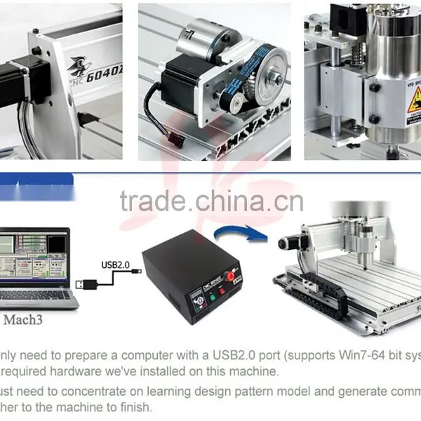 LY 6040 USB Port 4axis CNC Engraving Machine With Mach3 Remote Control ,good Combination photo-5