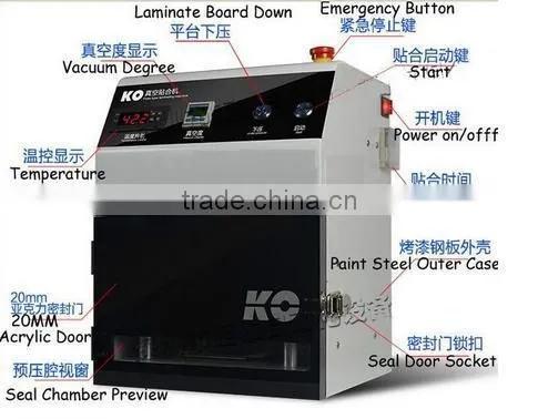 Desktop Non Bubble Laminating Machine Full Set With Vacuum Pump and Air Compressor photo-5