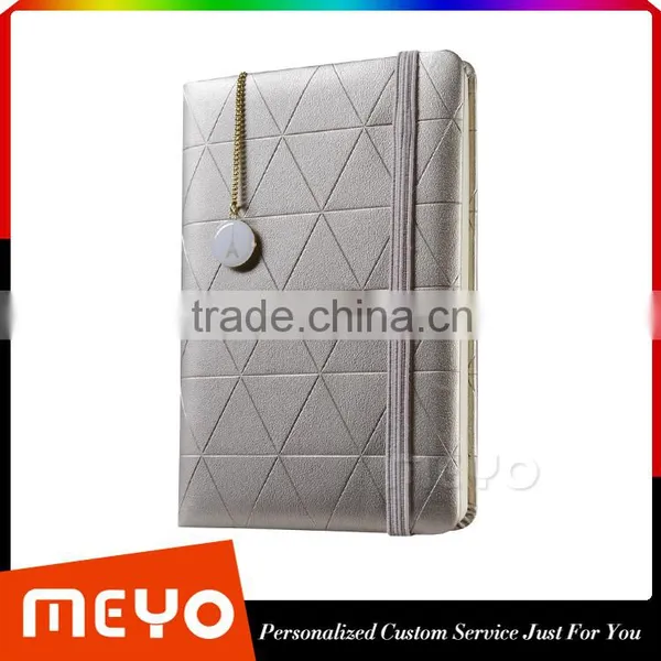 PU Notebook Rubber Bans Thin Metal Bookmark Clamp Steel Pen Gift Set photo-2