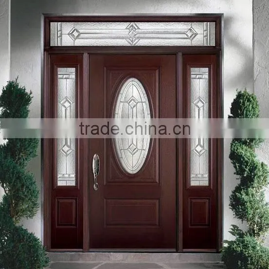 Rustic Style Genuine American Solid Wood Front Door With Transom Quality Choice photo-2