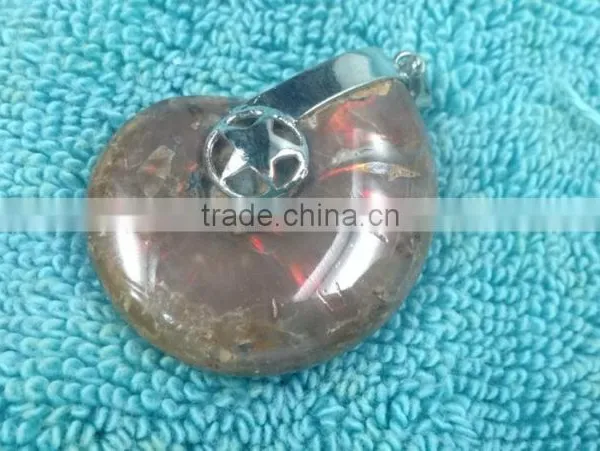 Wholesale Charm Fossilized Ammolite Diamond Pendant for Accessories photo-5