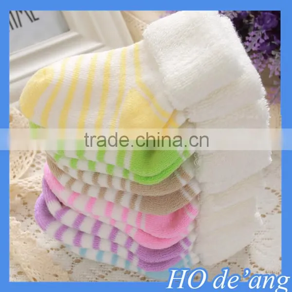 Hogift Children Thick Warm Soft Cotton Baby Socks Relent Terry Stripe Baby Socks MHo-208