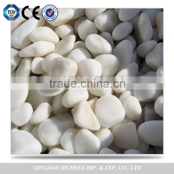 China Manufacturer White Pebble Stones For Gardening Decoration photo-2