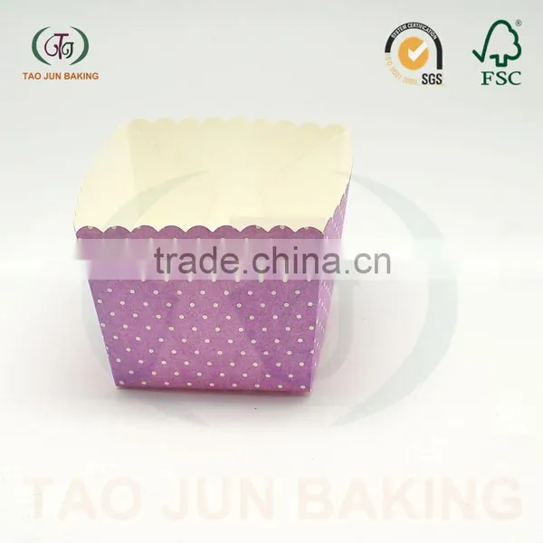 Square Shaped Cupcake Liners Cups Paper Baking Cups for Cake photo-4