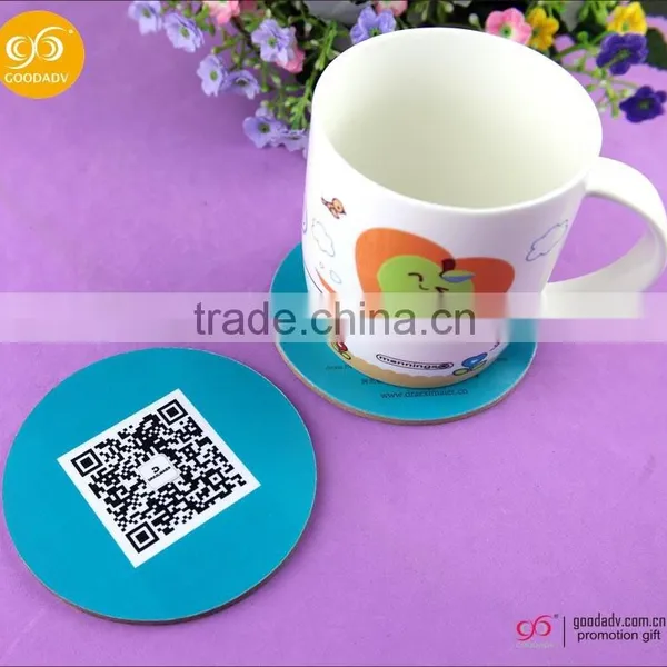 Gift Set Promotional OEM Designed Custom Blank Beer MDF Cork Coaster photo-4
