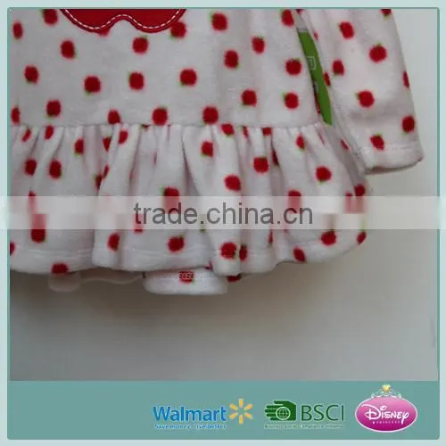 Baby Dress New Style Baby Girl Winter Dresses With All Over Red Dots Printed photo-4