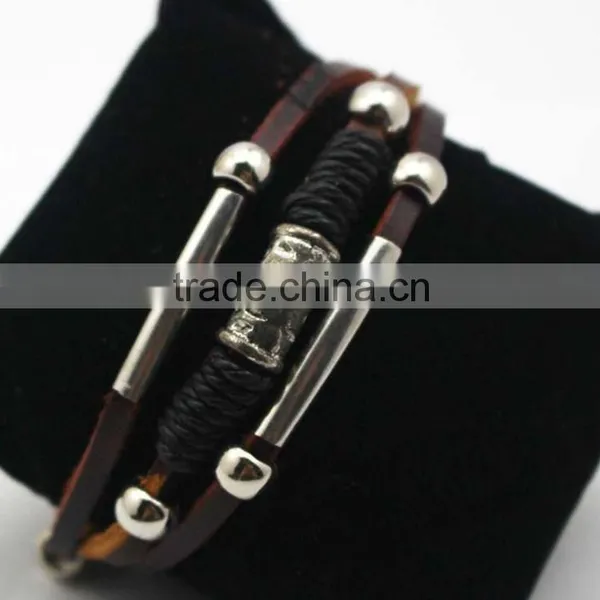 Vintage Handmade Fashion Friendship Leather Bracelet For Men and Women photo-2