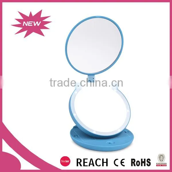 Colorful Folding Magnifying Vanity Mirror Light Bulbs Cosmetic Supplier's Choice photo-3