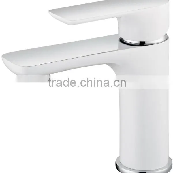Single Level White Color Basin Faucet