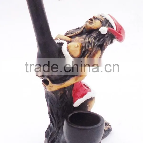 Figurine Shaped Hand Crafted Smoking Pipes - Christmas Girl photo-2