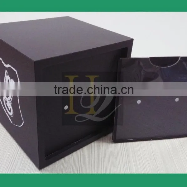 Custom Black Cube Silk Printing Logo Acrylic Advertising Display Box photo-2