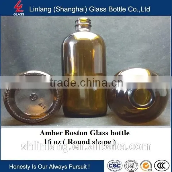 Boston Amber Glass Bottle photo-5