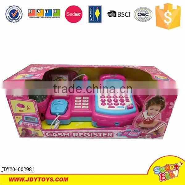 New Product Shopping Battery Operated Plastic Cash Register Toy With Conveyor photo-3