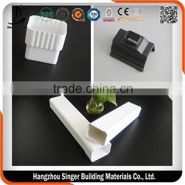 White Plastic Building Material Manufacture PVC Rain Gutter For Sale photo-2