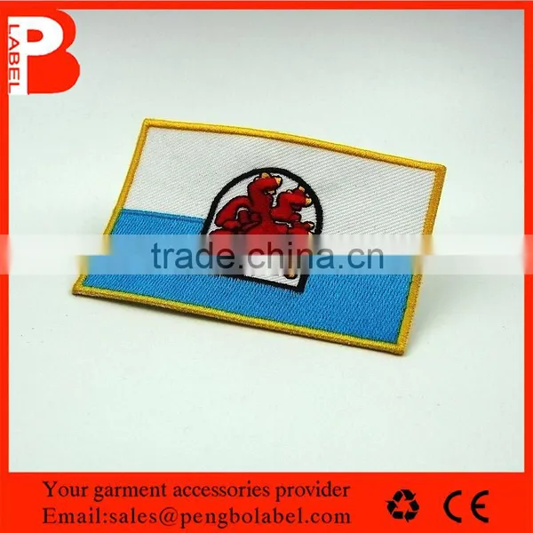 Custom Embroidery Fabric Tags Loop Folded Clothing Woven Label photo-5