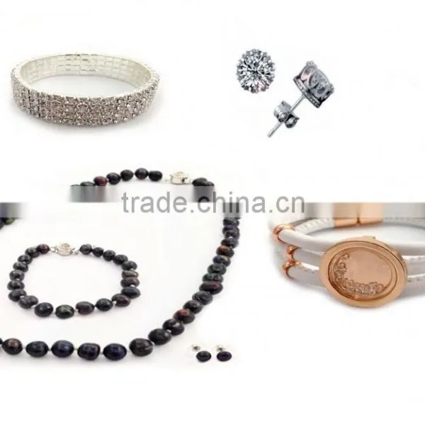Mix Freshwater Pearl Claw and Leather Bracelet Jewelry Sets