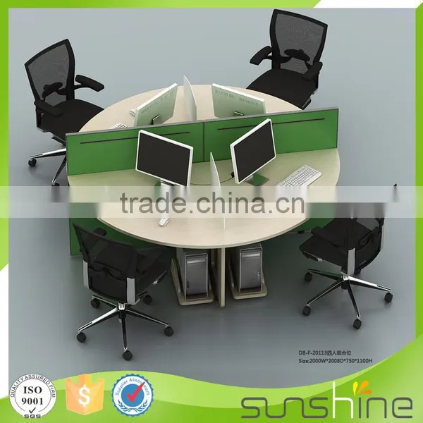 Single Office Desk With Partition Practical Design With Wire Management and Folded Bed China Manufacturers photo-5