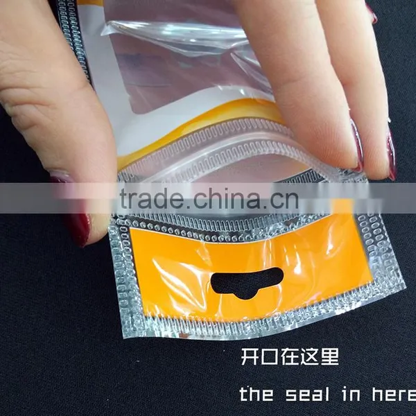 Cheap Plastic Bag Printing for the Mobile Ring Laminated Poly Bag Red Orange Printed Zipper Bag photo-4
