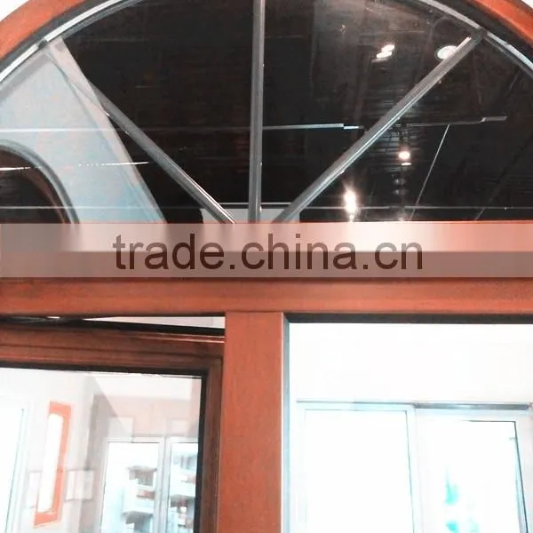 Italian Style Wood Aluminum Composite Arched With Grill Outward Opening Window photo-5