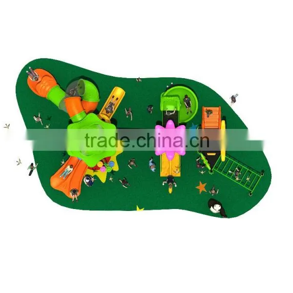 Big Size Hot Selling Multiple Children Outdoor Slide Playground photo-2