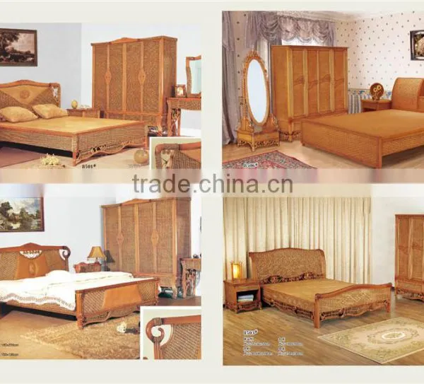 Wicker Furniture Home Bedroom Furniture Wicker Bed photo-6