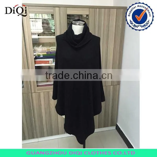 Solid Colour Plus Size Ladies Sweater Poncho Casual Knitted Poncho