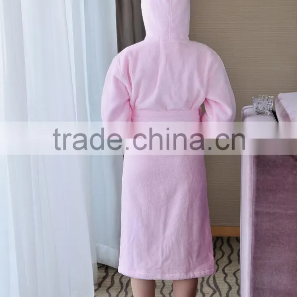 100% Cotton Soft Feel Embroidery Children's Hooded Bathrobe photo-4