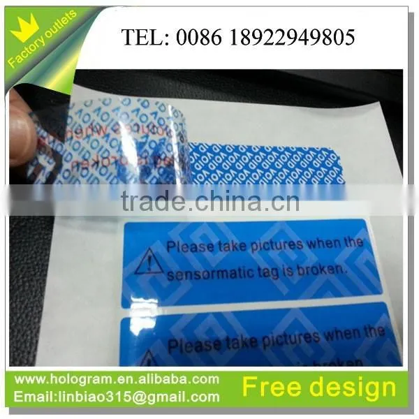 Tamper Proof Custom VOID Holograms Pass Stickers