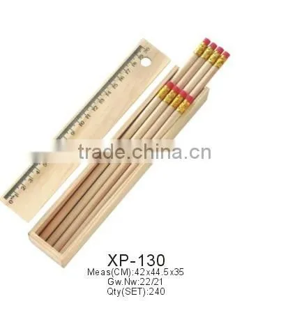 Pencil Set With Wooden Box